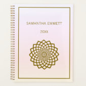 Minimalistisch Gold Mandala Planner (Voorkant)