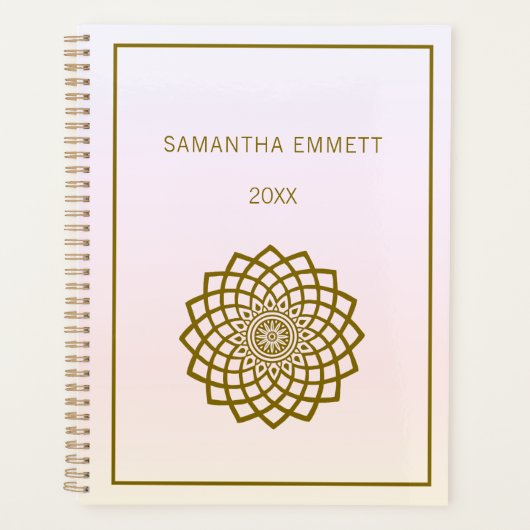 Minimalistisch Gold Mandala Planner (Voorkant)