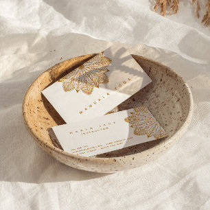 Minimalistisch Gold Mandala Visitekaartje