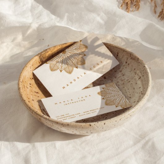 Minimalistisch Gold Mandala Visitekaartje