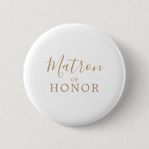 Minimalistisch Gold Matron van Honor Vrijgezellenf Ronde Button 5,7 Cm