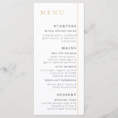 Minimalistisch Gold Menu-Kaart Menu (Voorkant)