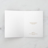 Minimalistisch Gold Merry-kerstportret Foto Feestdagen Kaart (Binnen)