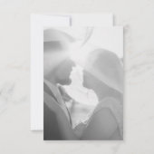 Minimalistisch Gold Orchid Photo Weddenschap Harte Bedankkaart (Achterkant)