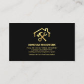 Minimalistisch Gold Placard Lines Building Visitekaartje (Achterkant)