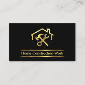 Minimalistisch Gold Placard Lines Building Visitekaartje (Voorkant)