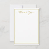 Minimalistisch Gold-script - Hartelijk dank voor e Bedankkaart (Voorkant)