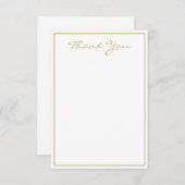 Minimalistisch Gold-script - Hartelijk dank voor e Bedankkaart (Voorkant / Achterkant)