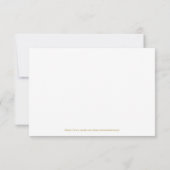 Minimalistisch Gold Script op witbruiloft - detail Kaart (Achterkant)