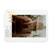 Minimalistisch Gold Script Photo Afstudeerder Aank Magneet (Horizontaal)