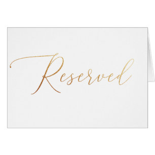 Minimalistisch Gold Script Wedding Gereserveerd te