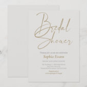 Minimalistisch Gold Silver Platinum Vrijgezellenfe Kaart (Voorkant / Achterkant)