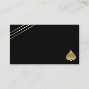 Minimalistisch Gold Spade Symbol-Visitekaartje Visitekaartje