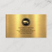 Minimalistisch Gold Texture Black Layer Truck Driv Visitekaartje (Achterkant)