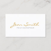 Minimalistisch Gold Typografie Elegant Plain Visitekaartje (Voorkant)