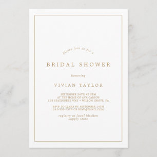 Minimalistisch Gold Typografie-Vrijgezellenfeest Kaart