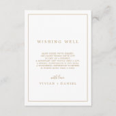 Minimalistisch Gold Typografie Wishing Well Kaart (Voorkant)
