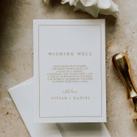 Minimalistisch Gold Typografie Wishing Well Kaart