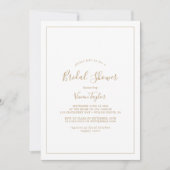 Minimalistisch Gold-Vrijgezellenfeest Kaart (Voorkant)