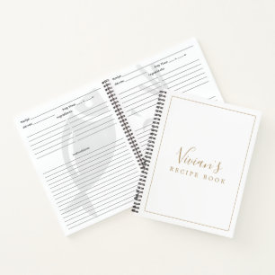 Minimalistisch Gold Vrijgezellenfeest Recipe Notitieboek