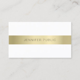 Minimalistisch Gold White-design elegant modern Visitekaartje