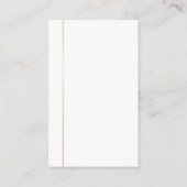 Minimalistisch Gold White Sjabloon Professional Mo Visitekaartje (Achterkant)