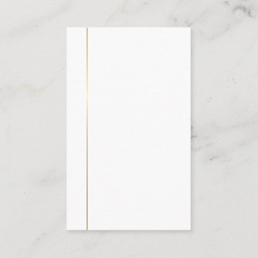 Minimalistisch Gold White Sjabloon Professional Mo Visitekaartje (Achterkant)
