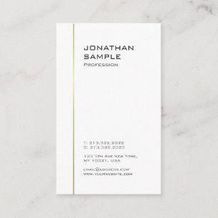 Minimalistisch Gold White Sjabloon Professional Mo Visitekaartje