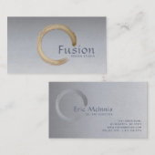 Minimalistisch Golden Enso Circle Visitekaartje (Voorkant / Achterkant)