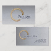 Minimalistisch Golden Enso Circle Visitekaartje (Voorkant / Achterkant)
