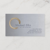 Minimalistisch Golden Enso Circle Visitekaartje (Achterkant)