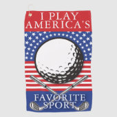 Minimalistisch Golf America's favoriete Golfhanddo Golfhanddoek (Voorkant)
