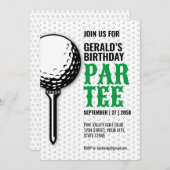 Minimalistisch golf feest ontwerp kaart (Voorkant / Achterkant)