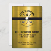 Minimalistisch Golf Monogram Design Kaart (Achterkant)