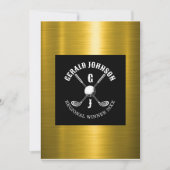 Minimalistisch Golf Monogram Ontwerp Kaart (Voorkant)