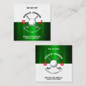 Minimalistisch Golf Monogram Ontwerp Vierkante Visitekaartje (Voorkant / Achterkant)