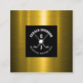 Minimalistisch golf monogram ontwerp vierkante visitekaartje (Voorkant)