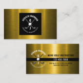 Minimalistisch golf monogram ontwerp visitekaartje (Voorkant / Achterkant)