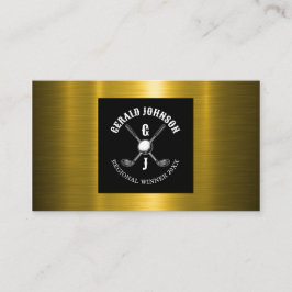 Minimalistisch Golf Monogram Ontwerp Visitekaartje
