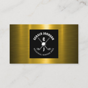 Minimalistisch Golf Monogram Ontwerp Visitekaartje