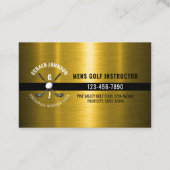 Minimalistisch Golf Monogram Ontwerp Visitekaartje (Achterkant)