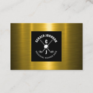 Minimalistisch Golf Monogram Ontwerp Visitekaartje