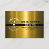 Minimalistisch golf monogram ontwerp visitekaartje (Achterkant)