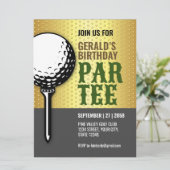 Minimalistisch Golf Party Design Kaart (Staand voorkant)