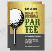 Minimalistisch Golf Party Design Kaart (Voorkant / Achterkant)