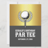 Minimalistisch Golf Party Design Kaart (Achterkant)