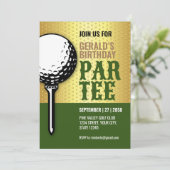 Minimalistisch Golf Party Design Kaart (Staand voorkant)