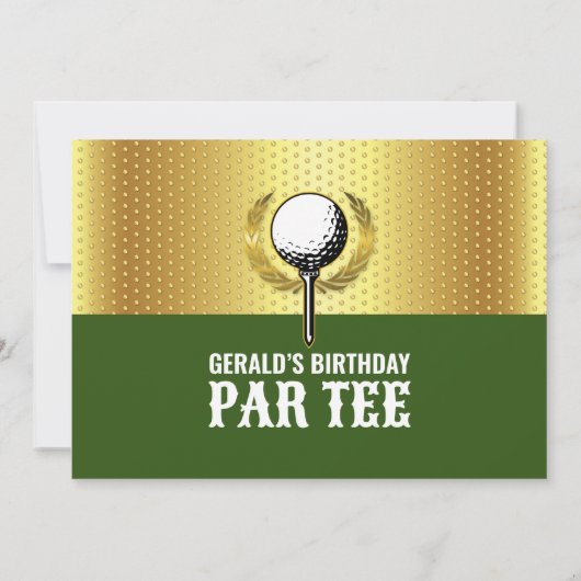 Minimalistisch Golf Party Design Kaart (Achterkant)