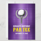 Minimalistisch Golf Party Design Kaart (Achterkant)