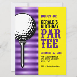 Minimalistisch Golf Party Design Kaart